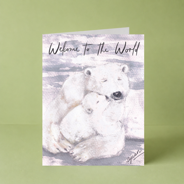 GUAN "Polar Bear And Cub Welcome to the World" Card
