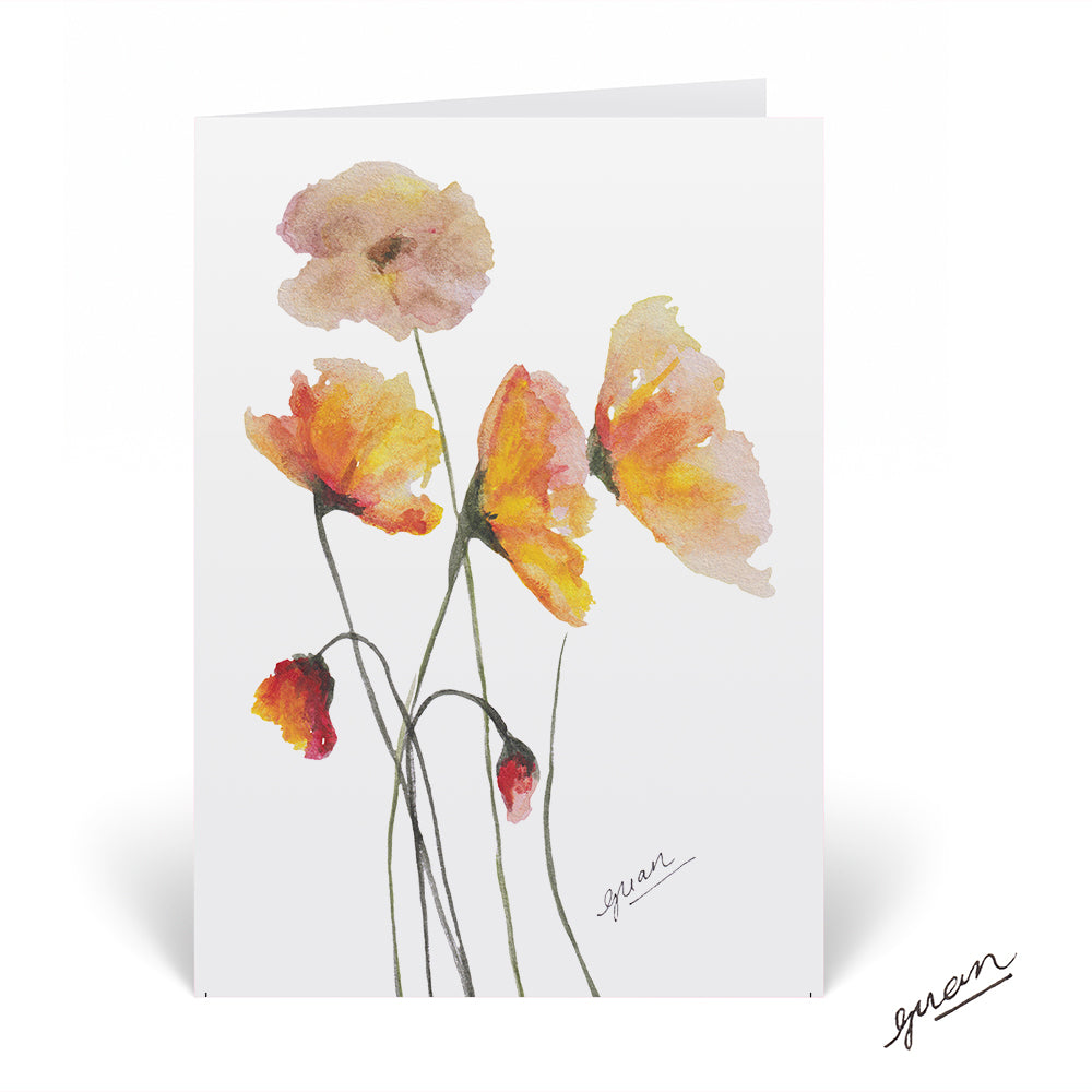 Amber Poppies Card by Guan - HomeLess Made