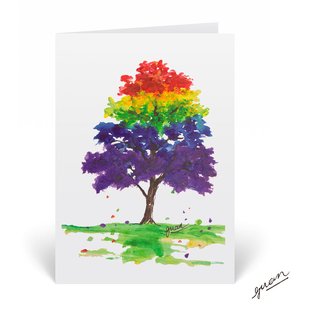 Rainbow Tree 'Fall' Card by Guan - HomeLess Made