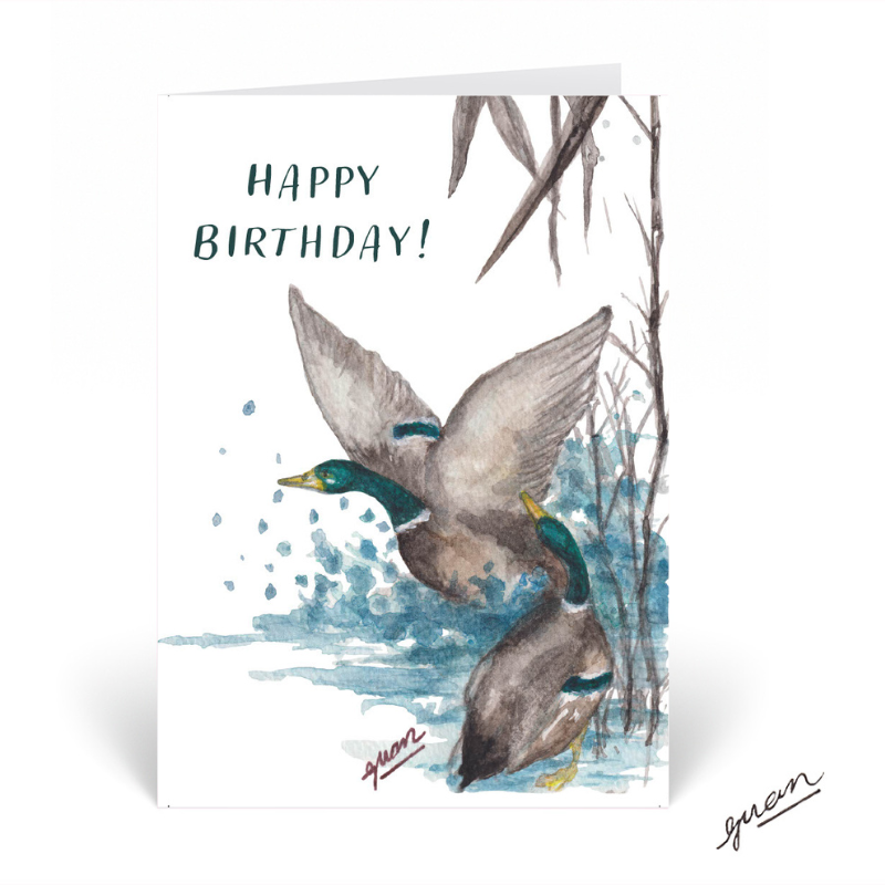 Birthday Ducks Card by Guan - HomeLess Made