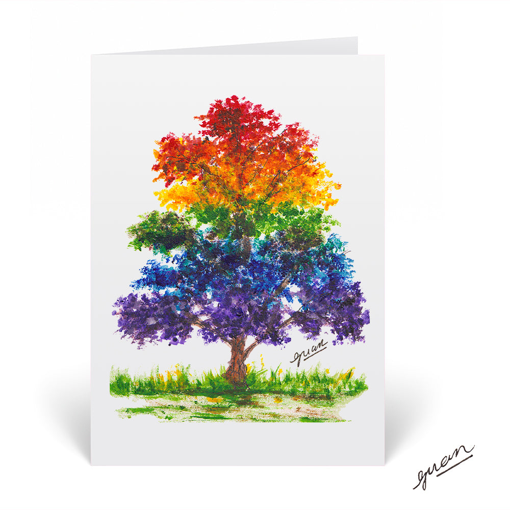 Rainbow Tree 'Joy' Card by Guan - HomeLess Made