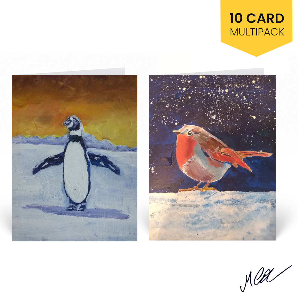 Michael's Robin & Penguin - Christmas Card Multipack - HomeLess Made