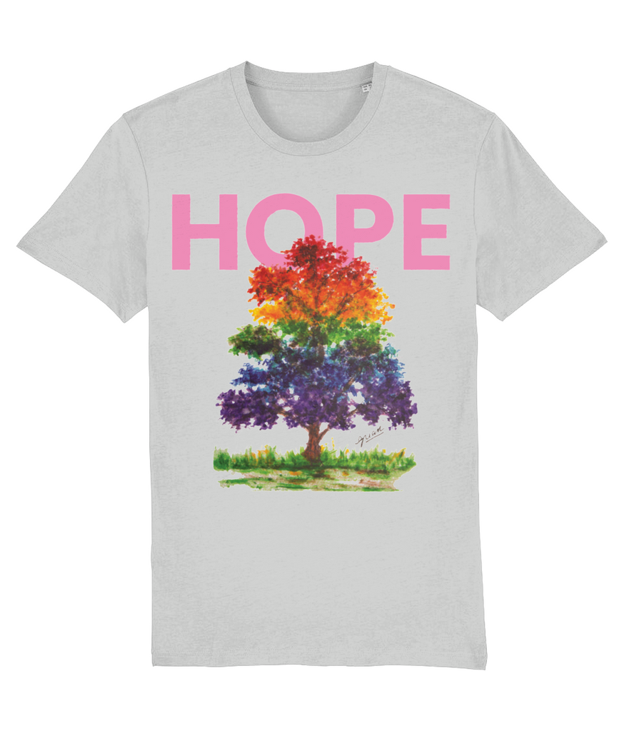 Hope t shirt by Guan pink writing HomeLess Made