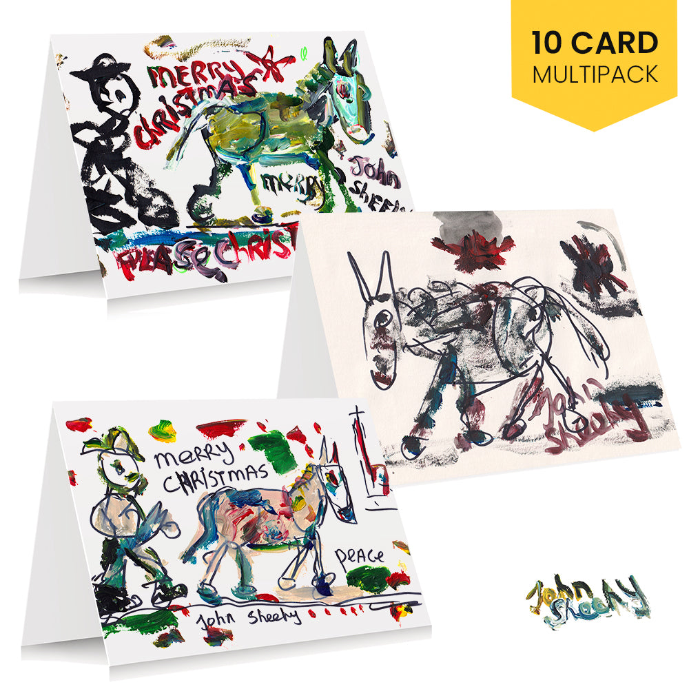 John's Christmas Donkeys - Christmas card multipack - HomeLess Made