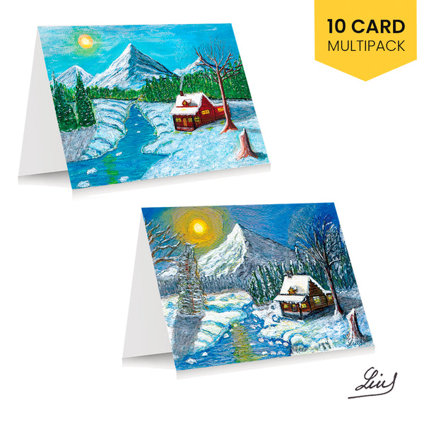 Lui's snowy landscapes - Christmas card multipack - HomeLess Made